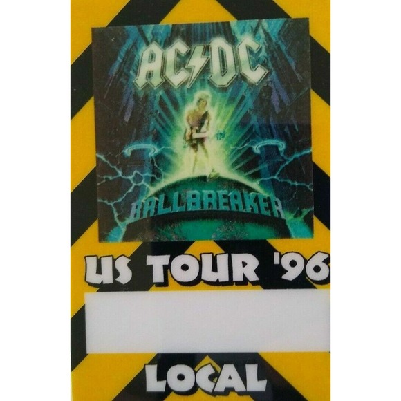 AC/DC BallBreaker Backstage Pass Original 1996 Hard Rock Music Laminated US Tour - Picture 2 of 4